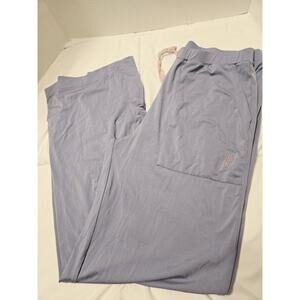 Betabrand Yoga Pajamas Pants Sz M Baby Blue Wide Leg Lounge Comfy Relax Woman